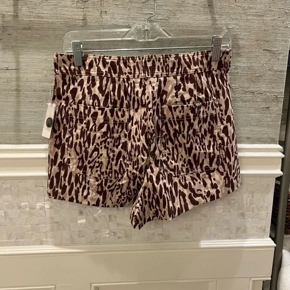 NWT new Anthropologie the ettie shorts Maeve 30 animal print brown - Picture 6 of 16